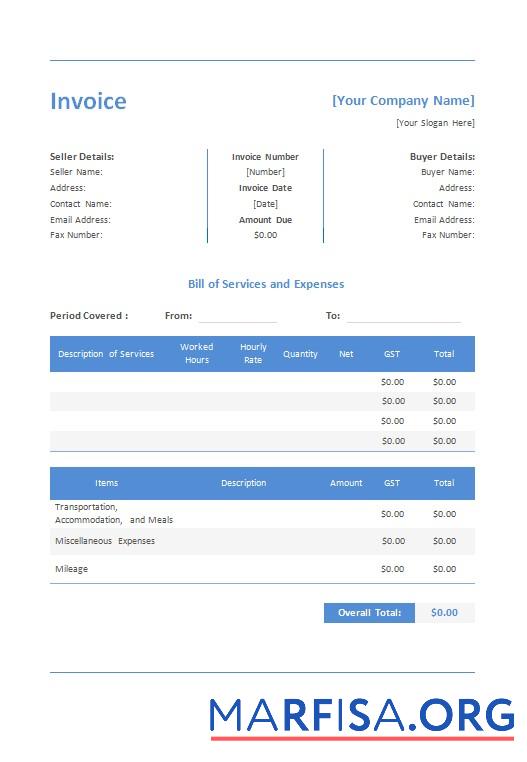 Downloadable Free Construction Invoice Template 2